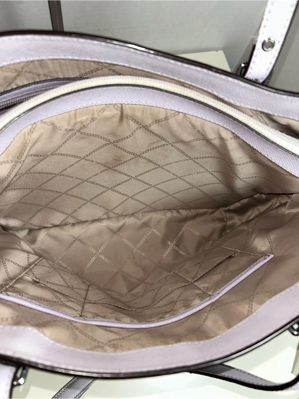 Michael Kors Voyager Light Lilac Saffiano Leather Tote Bag Shoulder Bag